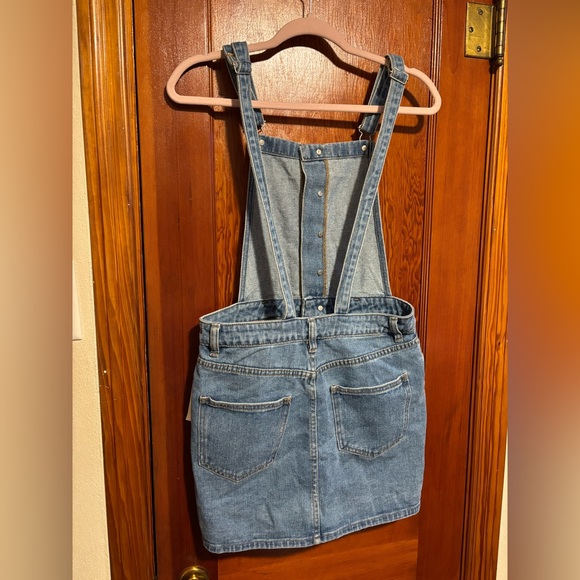 PACSUN Blue Denim Overall Mini Dress Women’s Size S - Picture 5 of 7